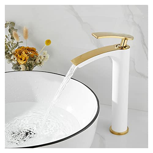 Mélangeur d'eau en laiton chromé au design épuré pour vasque - 2