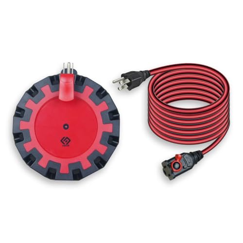 OSKOS 10-Grounded-Outlet Power Hub with Swivel Safety Cover (UL Certified), Outdoor Use, Resettable 15A...