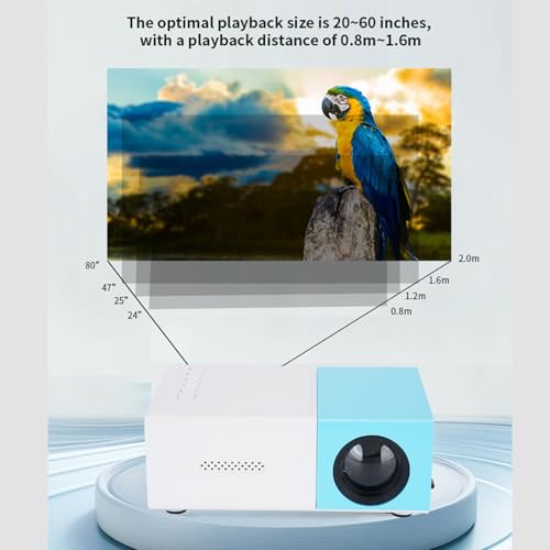 Annadue Tragbarer Projektor, 1080P, Bluetooth, Heimkino-Filmprojektor, Eingebauter Lautsprecher, Automatische Horizontale Trapezkorrektur, Kompatibel mit Telefon, HDMI, USB, AV