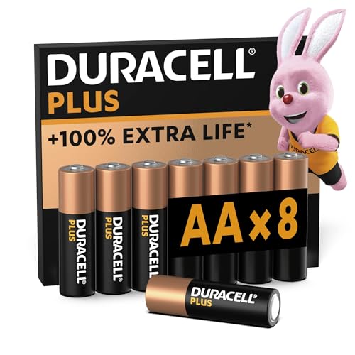 Duracell Plus pilas alcalinas AA (paquete de 8), 1,5 V, LR6 MN1500
