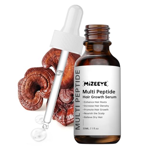 Hair Growth Serum for Thinning & Frizzy Hair, 30mL Vegan & Natural Multi Peptide Serum for Hair Growth, Suitable for Men & Women.