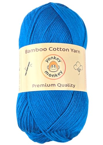 Image of 10-Pack of Yonkey Monkey 500 Grams Yarn - 70% Rayon derived from Bamboo, 30% Cotton - Imported - Blue 9056