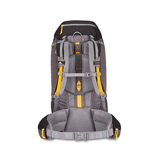 High Sierra Pathway Internal Frame Hiking Backpack, Black/Slate/Gold, 60L #TOP24