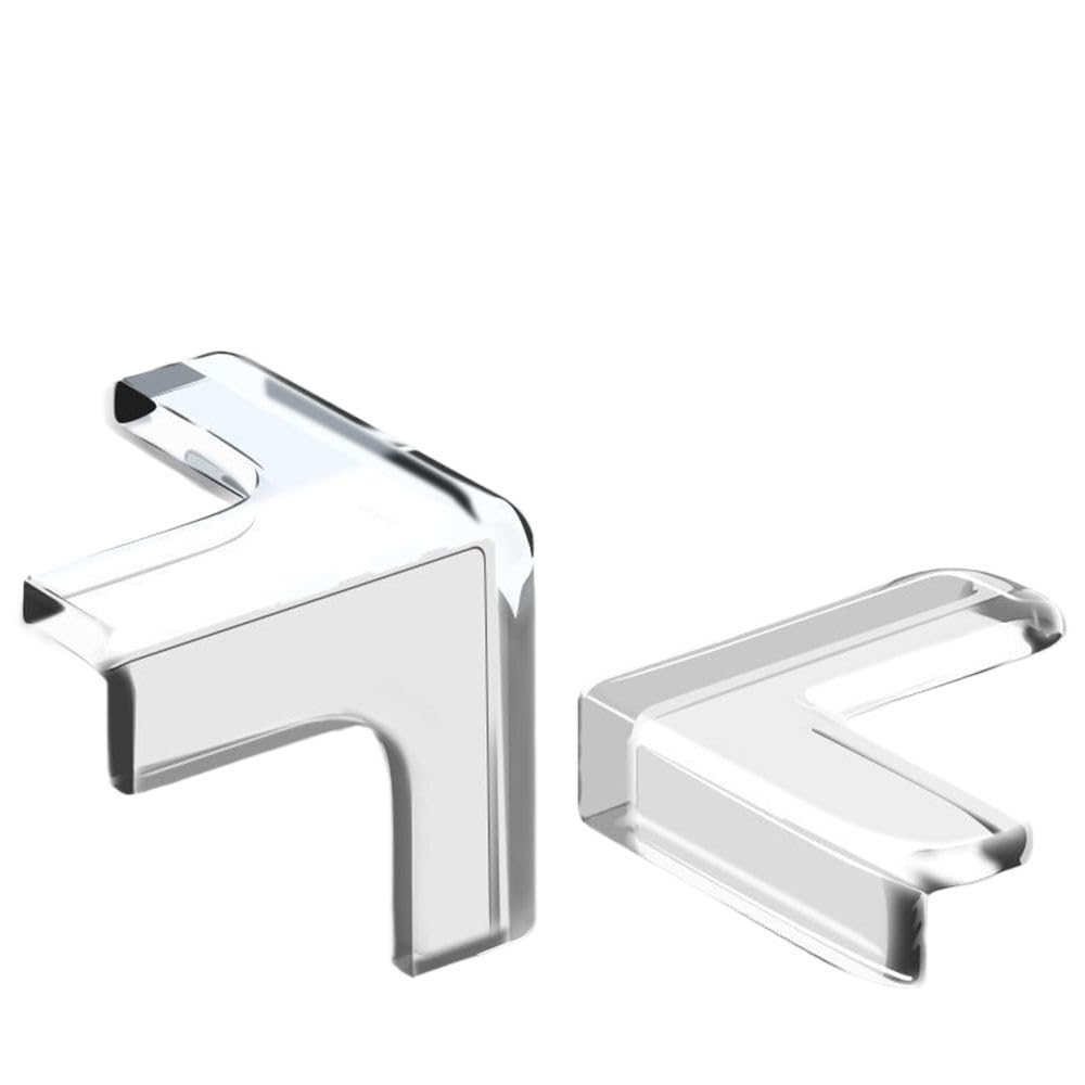 4Pcs Transparent Table Desk Corner Guard Soft Silicon Protector Safety Edge Guards(T Shape)
