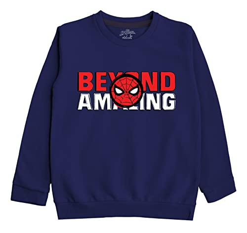 Image of minicult Spiderman Regular Fit Character Printed Full Sleeve Sweatshirt for Boys and Girls(Pack of 1)(15-16 Years)