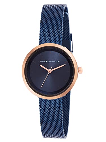 French Connection Stainless Steel Analog Blue Dial Women's Watch-Fcn00036G, Band_Black French Connection Stainless Steel Analog Blue Dial Women's Watch-Fcn00036G, Band_Black