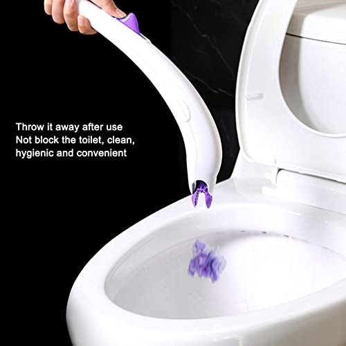 Yusat 12Pcs Disposable Toilet Brush Replacement Refills for 3061 Toilet Scrubber Wand Refills Supplies (Lavender) - Image 4