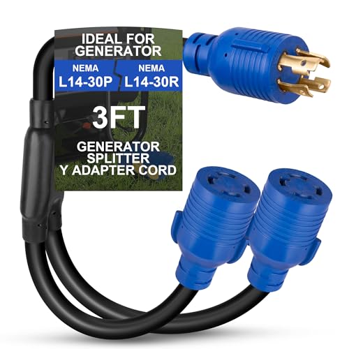 KTOEBYCO 4-Prong 30 Amp Generator Y Adapter
