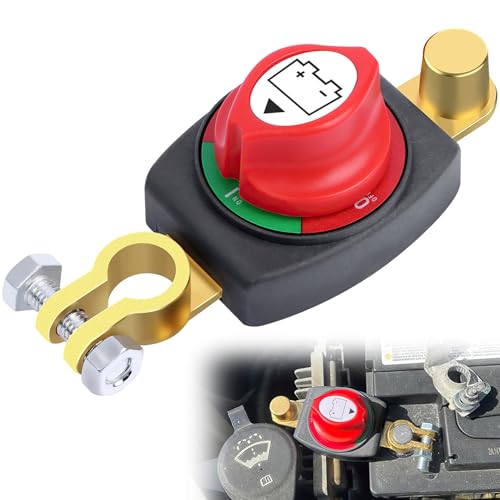 Niuny Desconectador de Bateria Coche 12V-48V Corta Corriente Baterias Cortacorrientes Baterías Coches 275A Aislador Interruptor de Batería de Apagado para Vehículo Camión Moto Caravana Barco