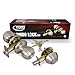 Grip Tight Tools Entry Door Knob and Single Cylinder Deadbolt Lock Combo Set, Keyed Alike, SC1 Keyway, Set of 3  (Satin Stainless Steel)