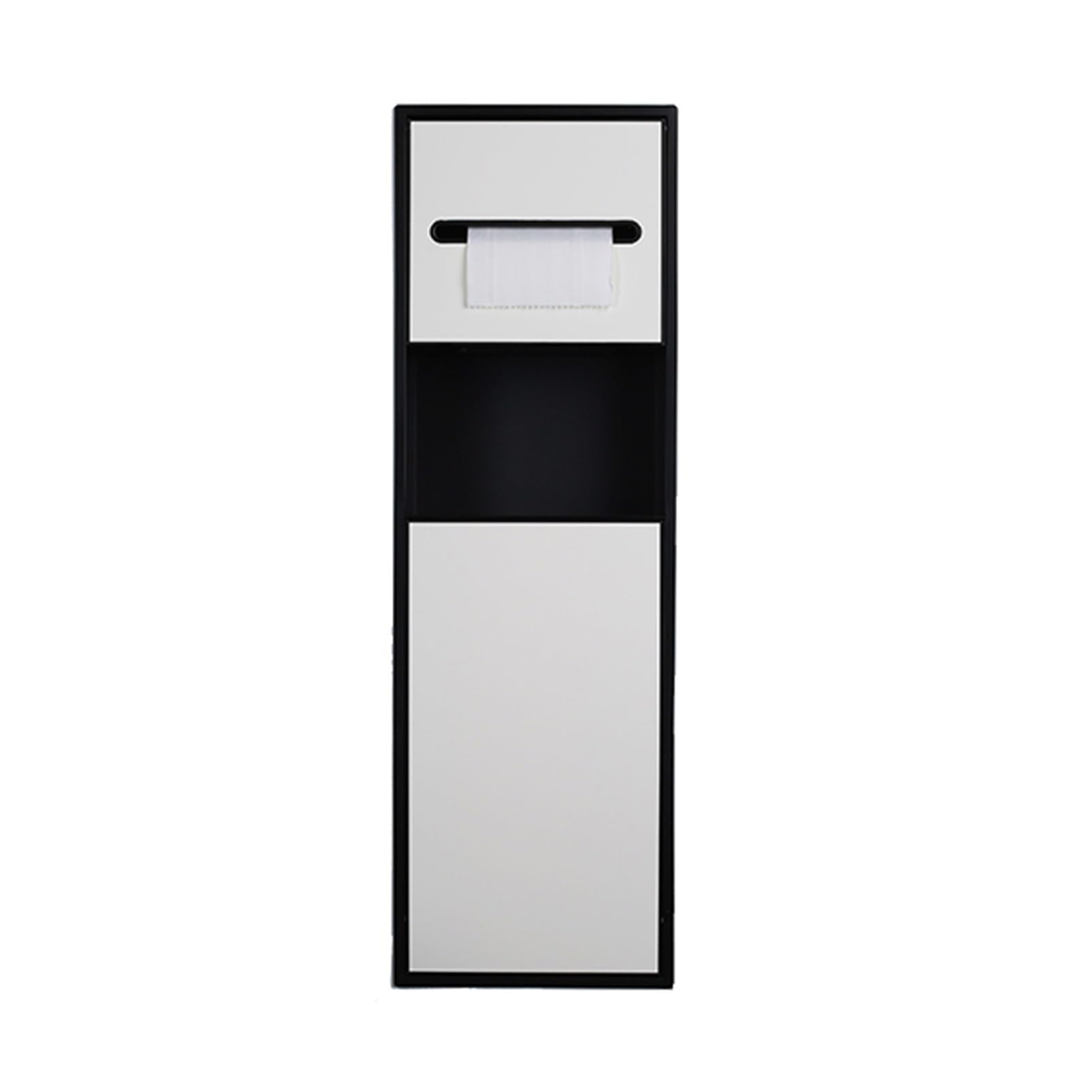 Organizador de baño montado en la pared con soporte para papel higiénico, cubo de basura y soporte para cepillo, almacenamiento impermeable para duchas y baños