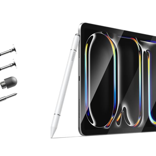 UGREEN Stylus Pen, 3 in 1 Disc Stylus Pens for Touch Screens, High Precision and Sensitivity Universal Capacitive Stylus, Stylist for Tablets,iPhone,iPad,Laptops with 4 Replacement Tips - White