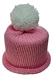 (SH18B) Klopapierhut Klohut Toilet paper hat in Rosa mit Weißer Bommel...