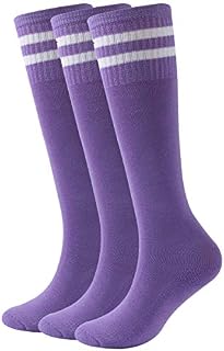 Fasoar Knee High Soccer Socks,Youth Children Cotton Cushion Sweat Absorbing Outdoor Sports Socks
