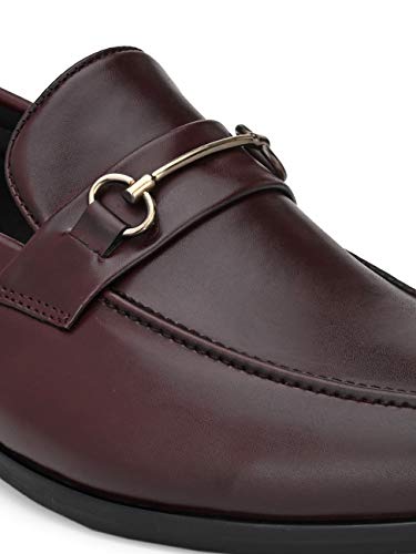 Image of San Frissco Men's Loafers Tan Handcrafted Formal Horsebit Shoes /Slip-on Shoe for Office, Wedding & Parties /Easy to Match Moccasins with Stylish Lightweight and Comfortable
