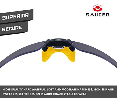 Image of SAUCER Replacement Nose Pieces Pads & Earsocks Temple Sleeve Rubber Kit for Oakley Radar EV Path OO9208 | Radar EV Pitch OO9211 | Radar EV Advancer OO9442 Sunglass - Yellow + Yellow
