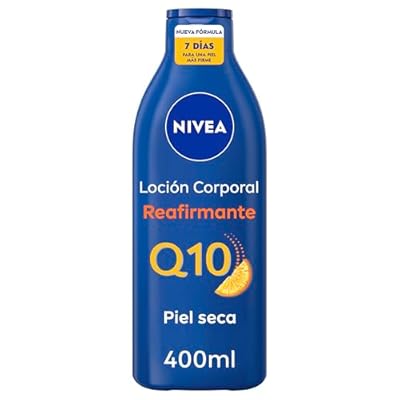 NIVEA Q10 Body Milk Reafirmante (1 x 400 ml), crema hidratante corporal 72h para piel seca, crema reafirmante corporal con Collagen Boost Complex, Vitamina C y Q10 puro | Ya disponible en tu tienda friki favorita! En mundofriki.es!