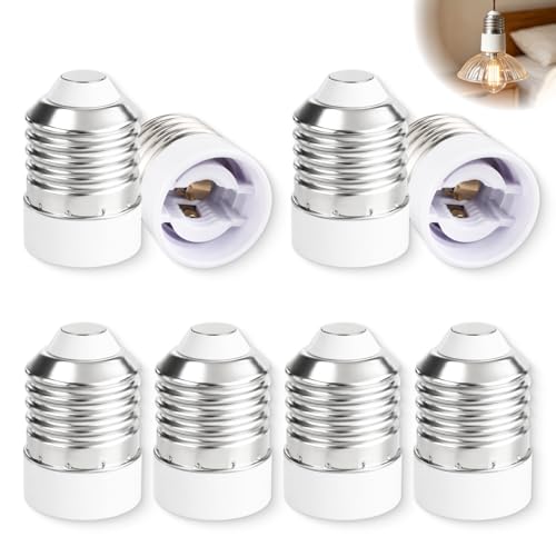 8 unidades E27 a E14 convertidor de casquillo de lámpara, adaptador E27 a E14, portalámparas para LED halógenos, casquillo compacto para iluminación flexible, hogar, oficina, taller