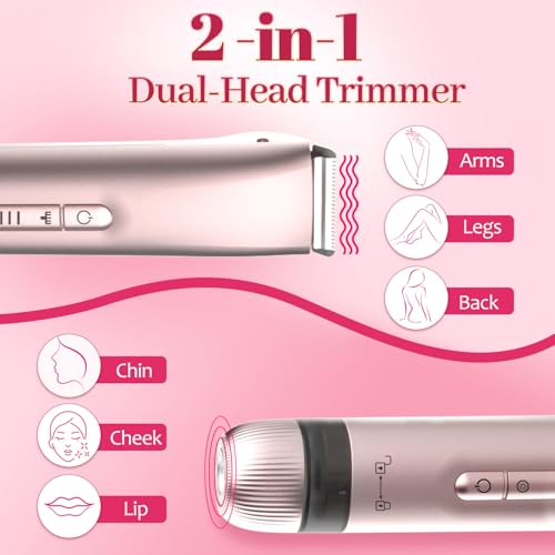 Vexloria Rechargable Bikini Trimmer Women Electric Razor for Women Body Hair Shaver, Painless Pubic Hair Remover for Arms, Legs, Underarms, Lady Shaver for Womens, Wet/Dry Use - Image 2