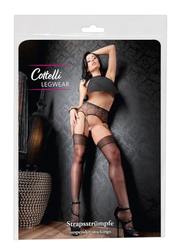 Cottelli Collection Bas Jarretelles Taille 1 Noir