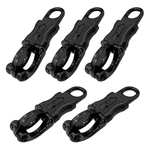 Dlbeem Panik-Schnappverschluss mit festem Auge, 5 Stück