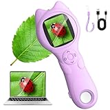 Oripira Kids Microscope Handheld, Autofocus 500X 1080P Microscope for Kids Digital, Mini Portable Pocket Miniscope Kids Toys for Ages 3 4 5 6 7 8 9 10 11 12 Year Old Boys Girls, Purple