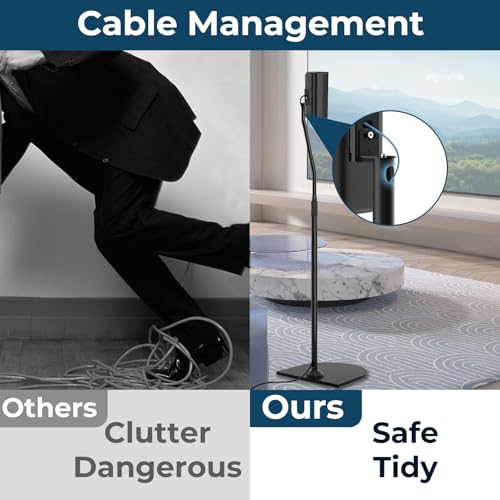 In hoogte verstelbare standaard voor Bose luidsprekerstandaard, met Slideconnect houder, voor Bose Surround luidsprekers, Surround 700, OmniJewel Lifestyle 650, CineMate GS Serie II, voor OmniJewel - Afbeelding 6