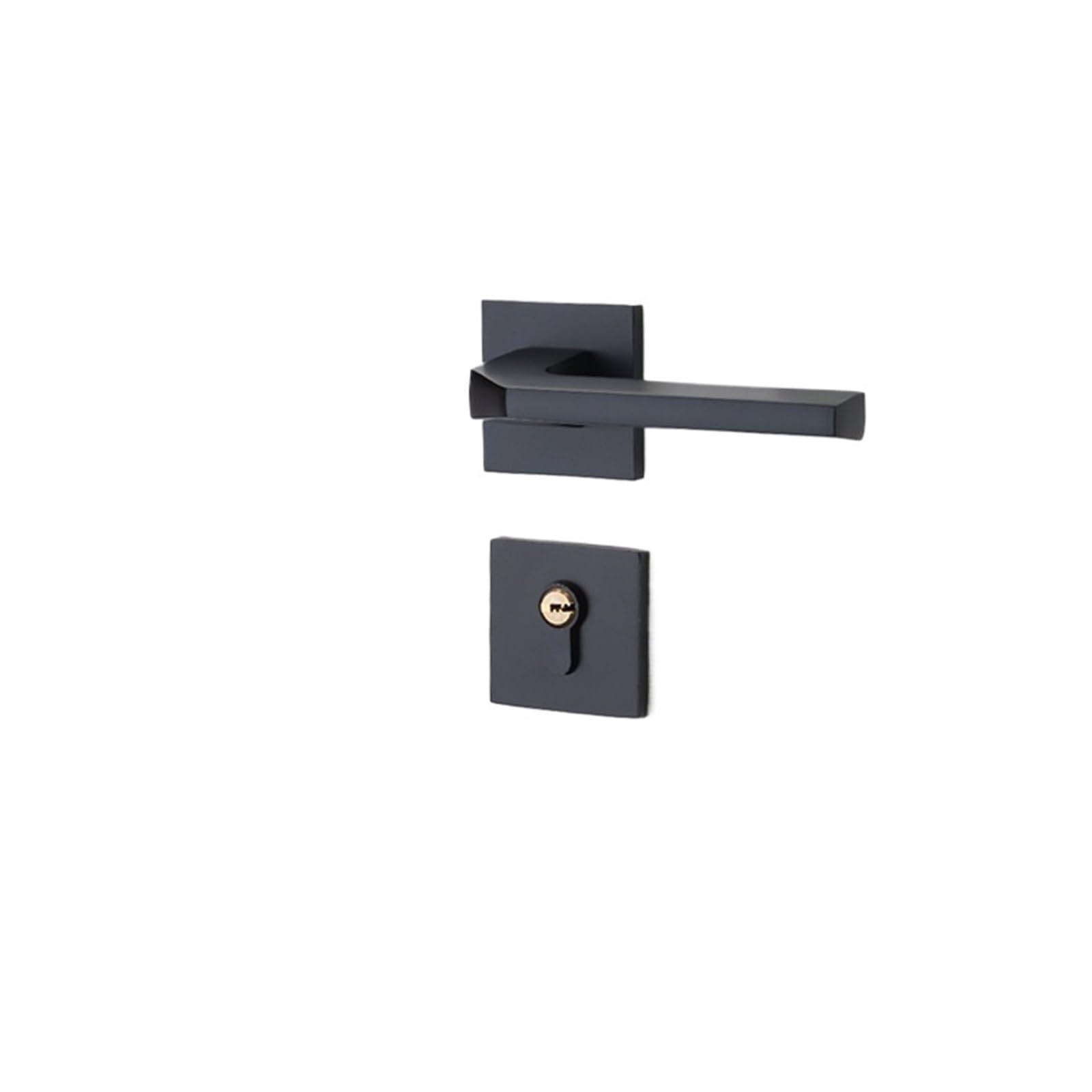NYRXRYTCA Black Door Lock Indoor Bedroom Silent Room Door Lock Bathroom Door Handle Household Split Lock(F type Black)