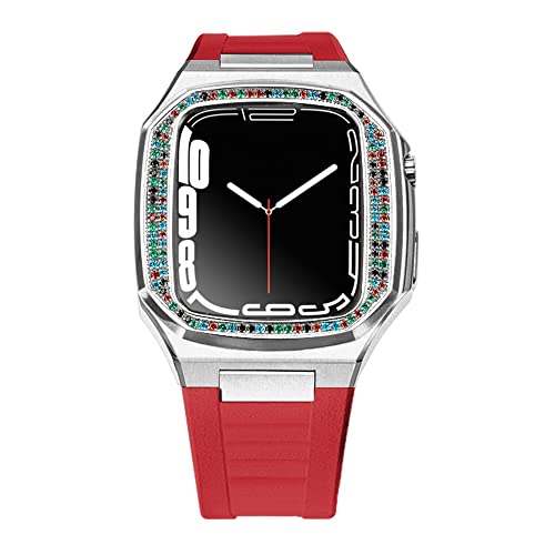 Bracelet en caoutchouc et boîtier Apple Watch 45mm pour le sport et le quotidien