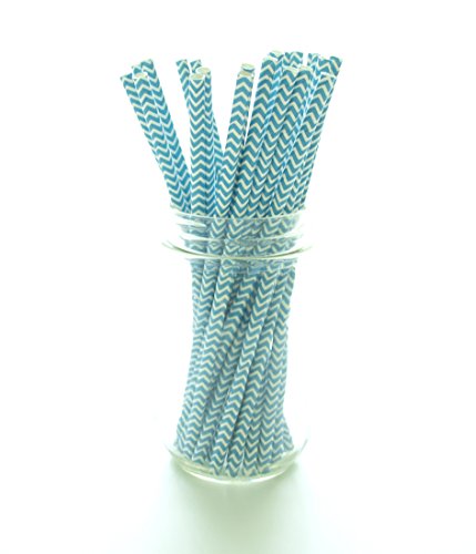 Pitillos de papel zig zag color aqua blue x25 miniatura 2