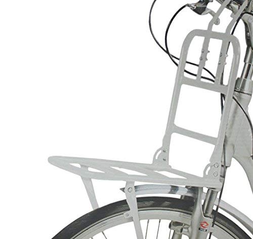 TMM Front Gepäckträger für Fahrrad Fahrradgepäckträger 26 - 28 inklusive Befestigungs-Material Weiss