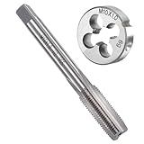 Gewindebohrer M10 X 1, Rechtsgewinde Feingewinde Schneider, HSS Gewindebohrer Schneideisen Metrisch Gewindeschneid und Gewindeschneideisen für Metrische Innen- und Außengewinde (Silber)