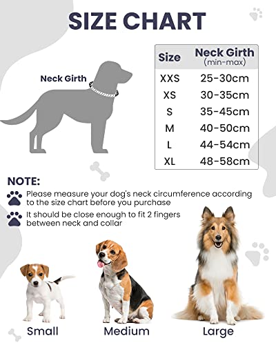 PETTOM Hundehalsband Verstellbare Nylon Hunde Halsband Atmungsaktives Reflektierend Halsband (Schwarz M)