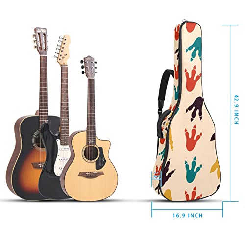 Housse imperméable pour guitare acoustique avec double bandoulière et poche Motif empreinte de dinosaure, Multicolore 01… - Les Beatles, Paul McCartney, John Lennon, RIngo Starr, George Harrison Housse imperméable pour guitare acoustique avec double bandoulière et poche Motif empreinte de dinosaure, Multicolore 01… – Image 6