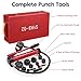 Yescom 10 Ton Hydraulic Punch Driver Kit Manual Hole Knockout Puncher Tool w/ 6 Dies