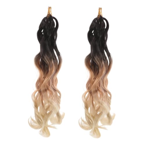 BESTYASH 8 Piezas Peluca Estilo Europeo y Americano Pelucas Trenzadas Sin Pares Cabello De Crochet Rizado Para Mujeres De Diosa Alambre De Alta Temperatura
