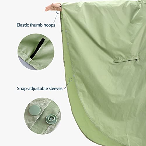 ANYOO Waterproof Rain Poncho Lightweight Reusable Hiking Hooded Coat Jacket for Outdoor Activities - Image 6