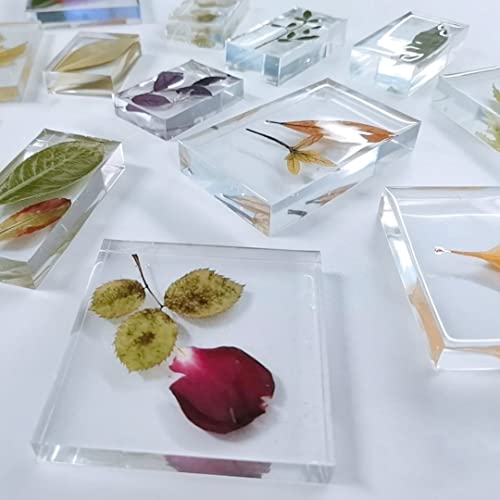 8pcs Resin Molds Kit,Square and Rectangle Silicone Epoxy Molds for Resin Jewelry, Soap, Dried Flower Leaf, Insect Specimen