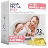 The Clean People Laundry Detergent Pods - Recyclable Packaging, Hypoallergenic, Stain Fighting - Ultra Concentrated, Laundry Soap - Baby (Unscented), 32 Pack