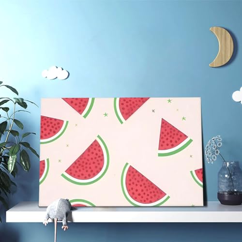 Impression sur toile pastèque rose pour habiller un mur vide sans cadre
