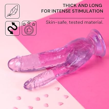 Doble dildo Juguetes sensuales para pareja: Doble penetración Penes enormes Dildo anal Double dildo Dildo anal Pene gigante Didlo sexual Sex toys Juguetes eróticos para sexo para parejas D26-6