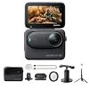 Insta360 GO 3S (Black) 64GB Tiny Mighty 4K Action Vlogging Camera, Portable, Mount Anywhere, Waterproof, Stabilization, Hands-Free POV, + Action Pod and Wearable Accessories + Selfie Stick + Tripod