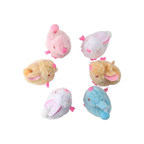 N+A 6 Pcs Wind-Up Jumping Colorful Bunny and Chicken Toys for Easter Basket Fillers, Plastic Easter Eggs, Kids Gifts and Party Favors (6 Pcs / 6 Colors) - Thumbnail 5