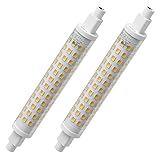 R7S LED Bulb 118mm 10W, Size 4.65-0.59-0.59 inch, 1000 Lumen (100W Halogen T3 Equivalent), 120V, 4000K, Dimmable Double Ended J Type Flood Light, Wall Floor Standing Lamp, Pack of 2 (Natural White)