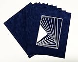 Suede Texture Photo Mat - Royal Blue 5x7 for 4x6 Photos - Fits 5x7 Frame