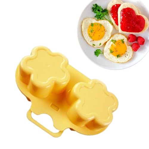 Cocedor de huevos de microondas,Cocedor de huevos de microondas, Freidora de huevos de microondas con 2 cavidades, Molde de huevo antiadherente, cuechuevos seguro de alimenticio para