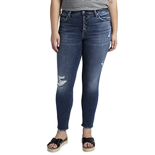 Silver Jeans Co. Women's Plus Size Avery High Rise Skinny Jeans