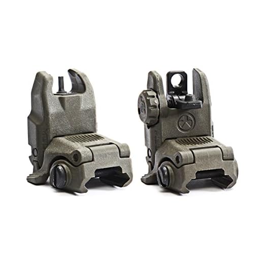 Magpul MBUS Front & Rear Flip Up Backup Sight GEN 2 - 247-248 - Olive Drab Green