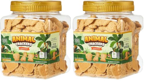 Image of ChocZero Sugar Free Animal Crackers, Gluten Free, 12 oz Tub (Pack of 2)