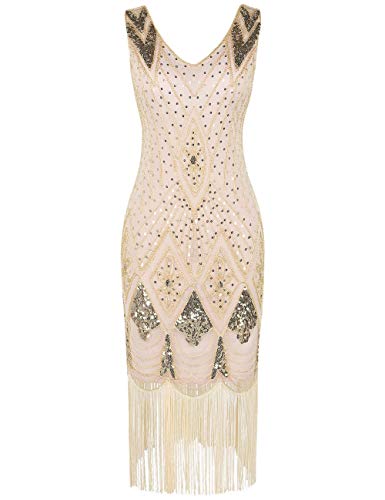 Image of PrettyGuide Women 1920s Gatsby Cocktail Sequin Art Deco Flapper Dress